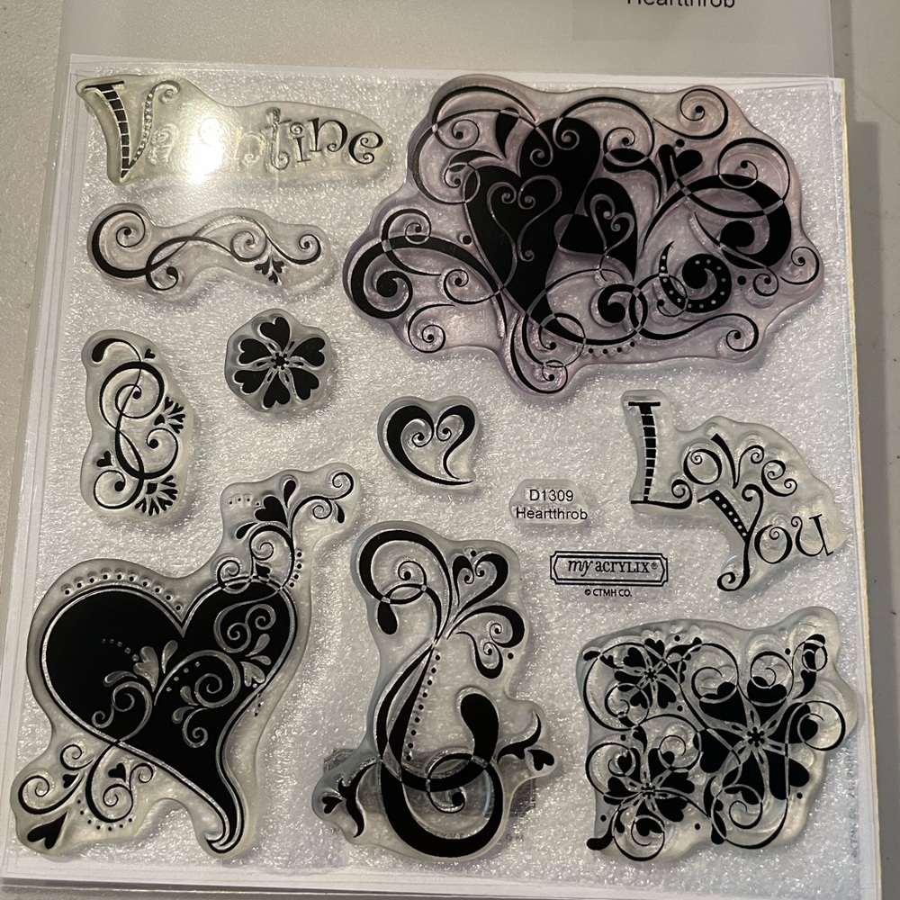Heartthrob Stamp Set - Black and Silver